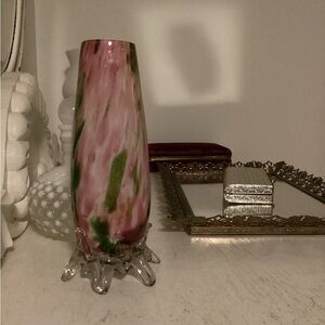 Vintage Tall Slender Fenton Glass Vase